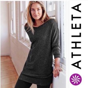 Athleta Cashmere Medium Gray Mudra Sweater Dress